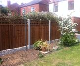Fence with square trellis tops